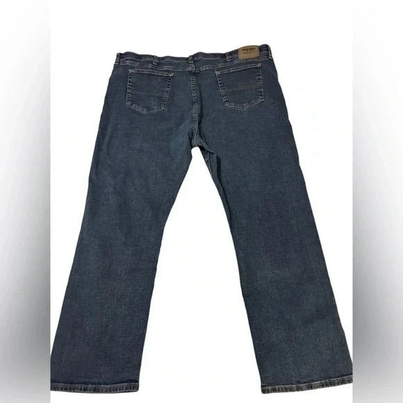 Wrangler Jeans Mens Big & Tall 46 X 30 blue straight denim cotton heavy duty EUC - Picture 4 of 8